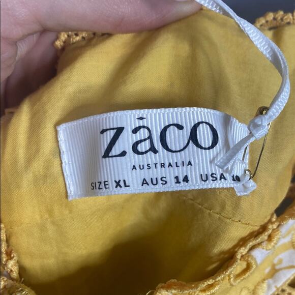 NWT ZaCo Musee Dress Cutout Floral Embroidered Mini Women's XL - Picture 4 of 9